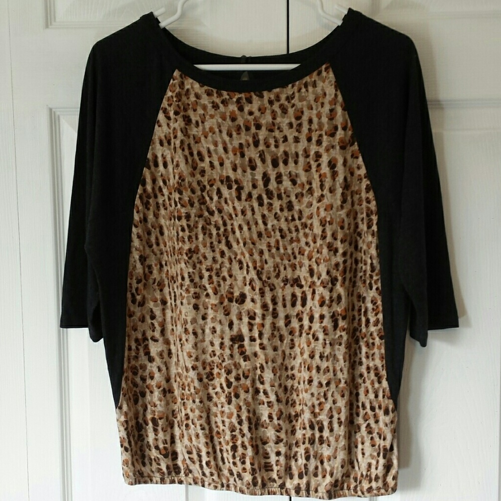 Ann Taylor Loft animal print half sleeves